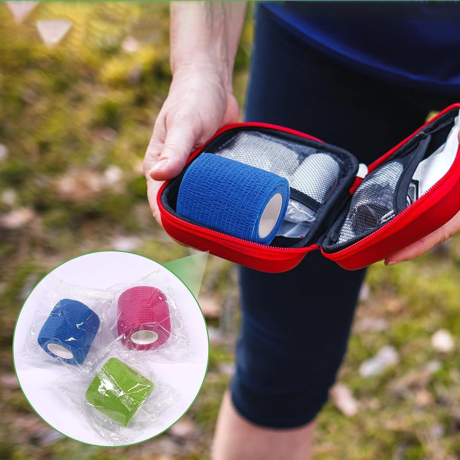Trousse de premiers secours sans latex, bandage cohésif flexible