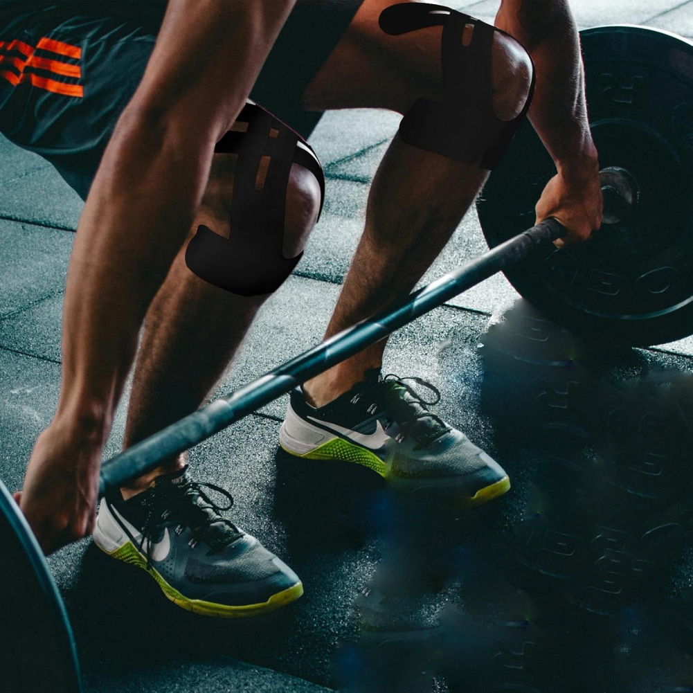 Patch musculaire de bande de kinésiologie prédécoupé pour le genou