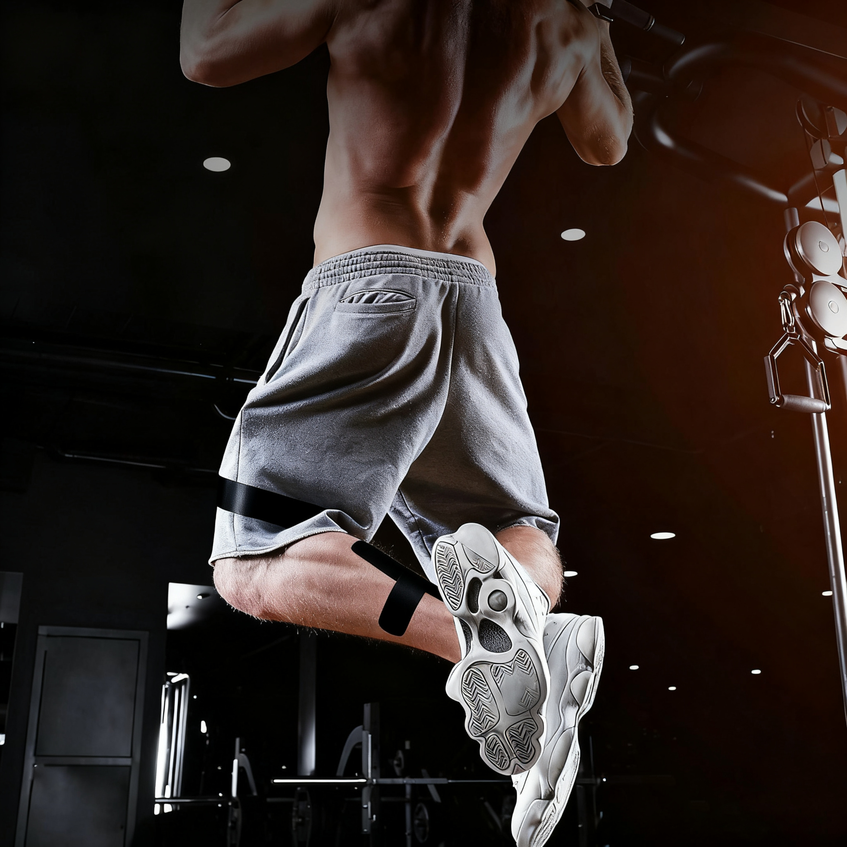 Patch musculaire de bande de kinésiologie prédécoupé pour mollet