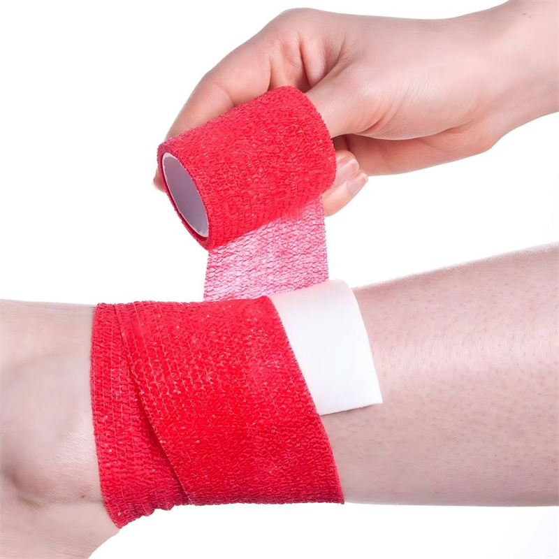 Enveloppement de bandage auto-adhésif – Enveloppement de compression cohésif, respirant et déchirable à la main