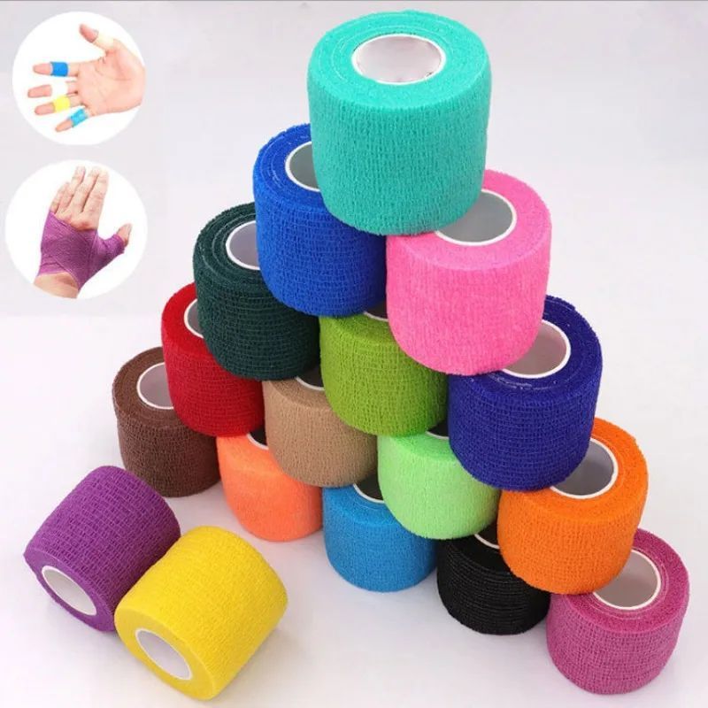 Rouleau de bandage auto-adhésif – Enveloppement cohésif pour la compression, l'enveloppement vétérinaire et la rétention du pansement (sans latex)