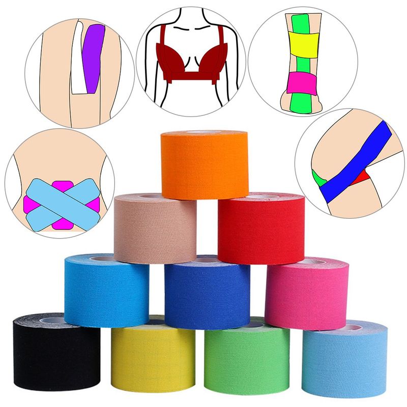 Rouleau de bande de kinésiologie – Bande de sport imperméable pour le soutien musculaire, le confort des articulations et la récupération (2,5 cm à 10 cm)